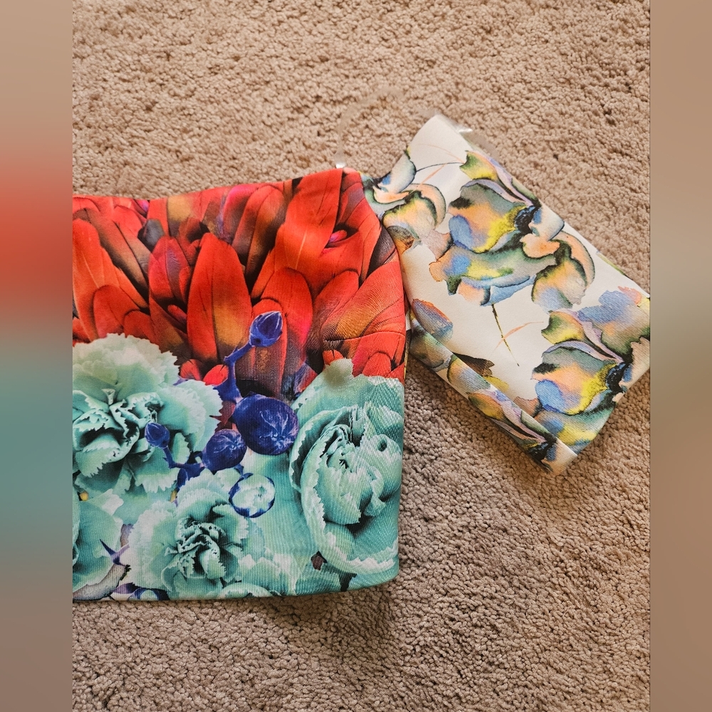Clover Canyon Off The Shoulder Colorful Flowers Cropped Top Womens Small shirt